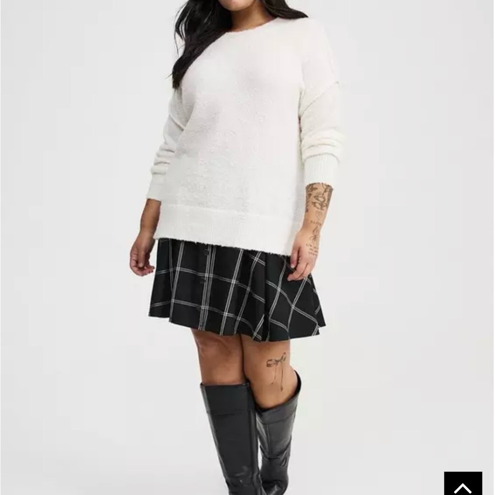 Torrid Soft White Crew Neck Sweater